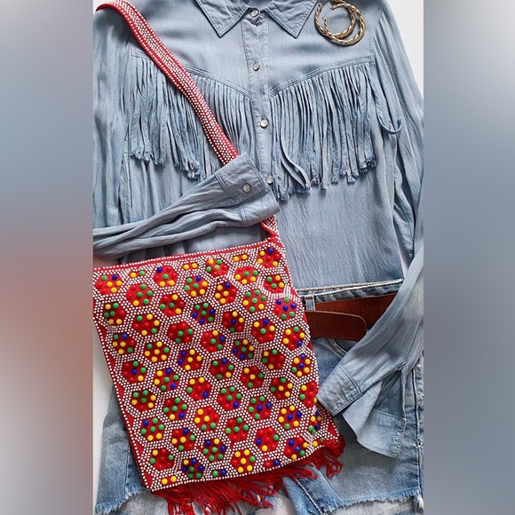 Vintage purse beaded from the 70s with is little coin purse - Picture 5 of 7